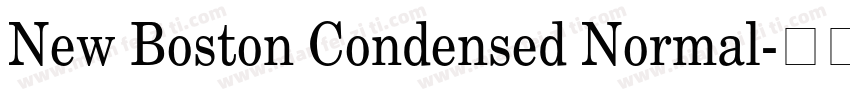 New Boston Condensed Normal字体转换